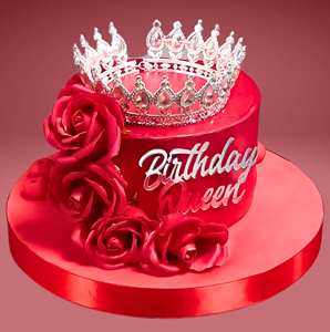 Taç Tasarımlı Simli Güllü